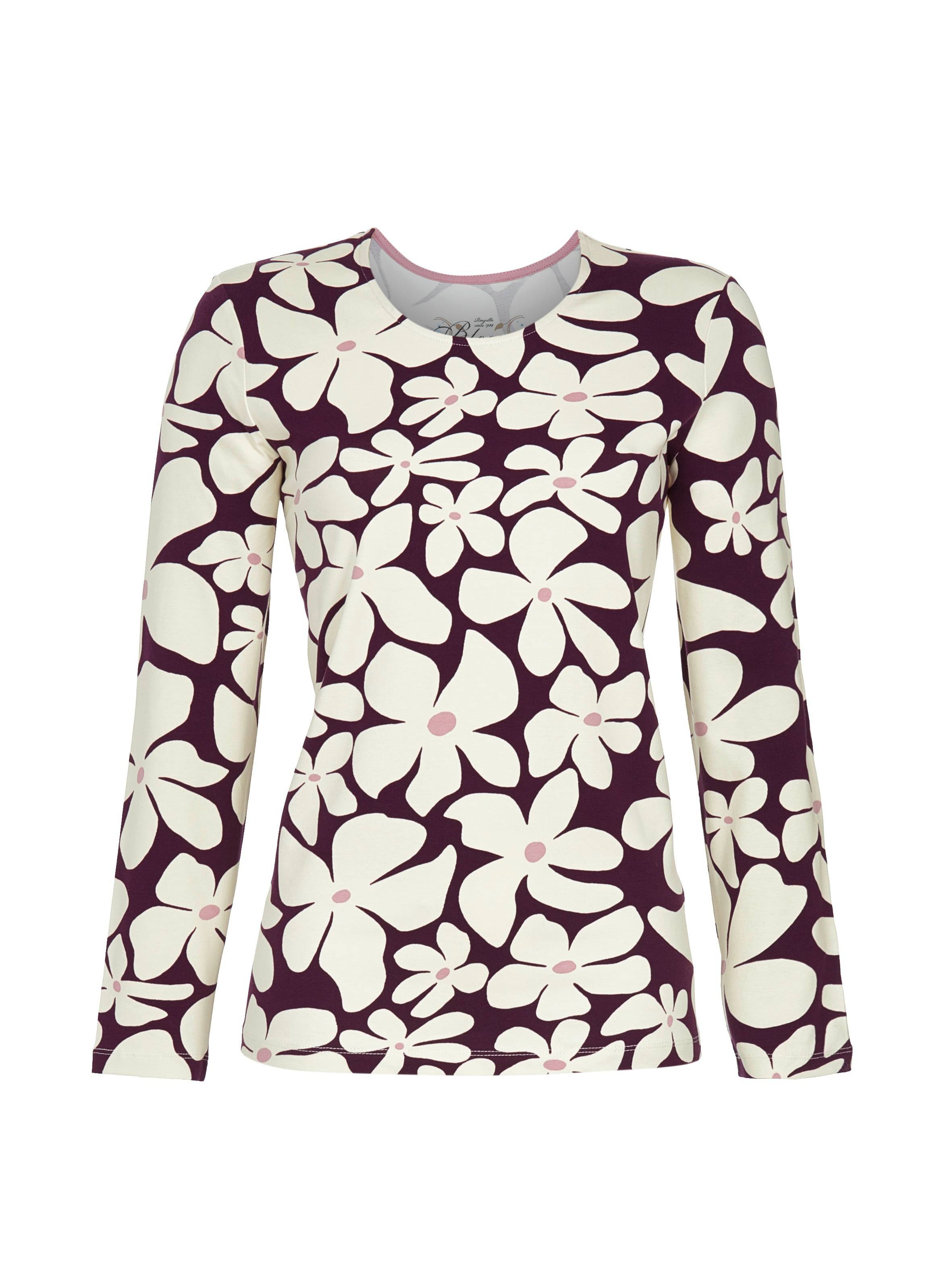 T-Shirt mit abstrahiertem Blumenprint