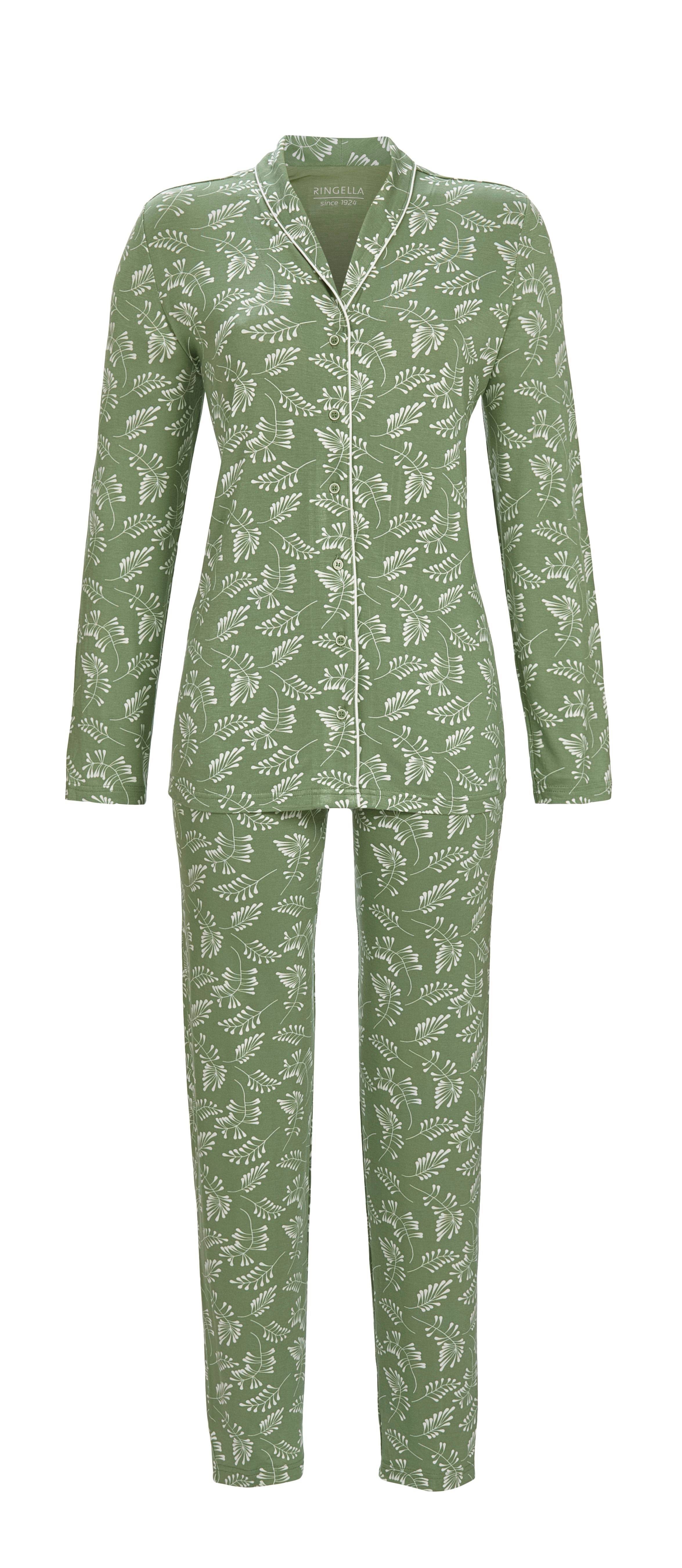 Pyjama durchgeknöpft mit Schalrevers