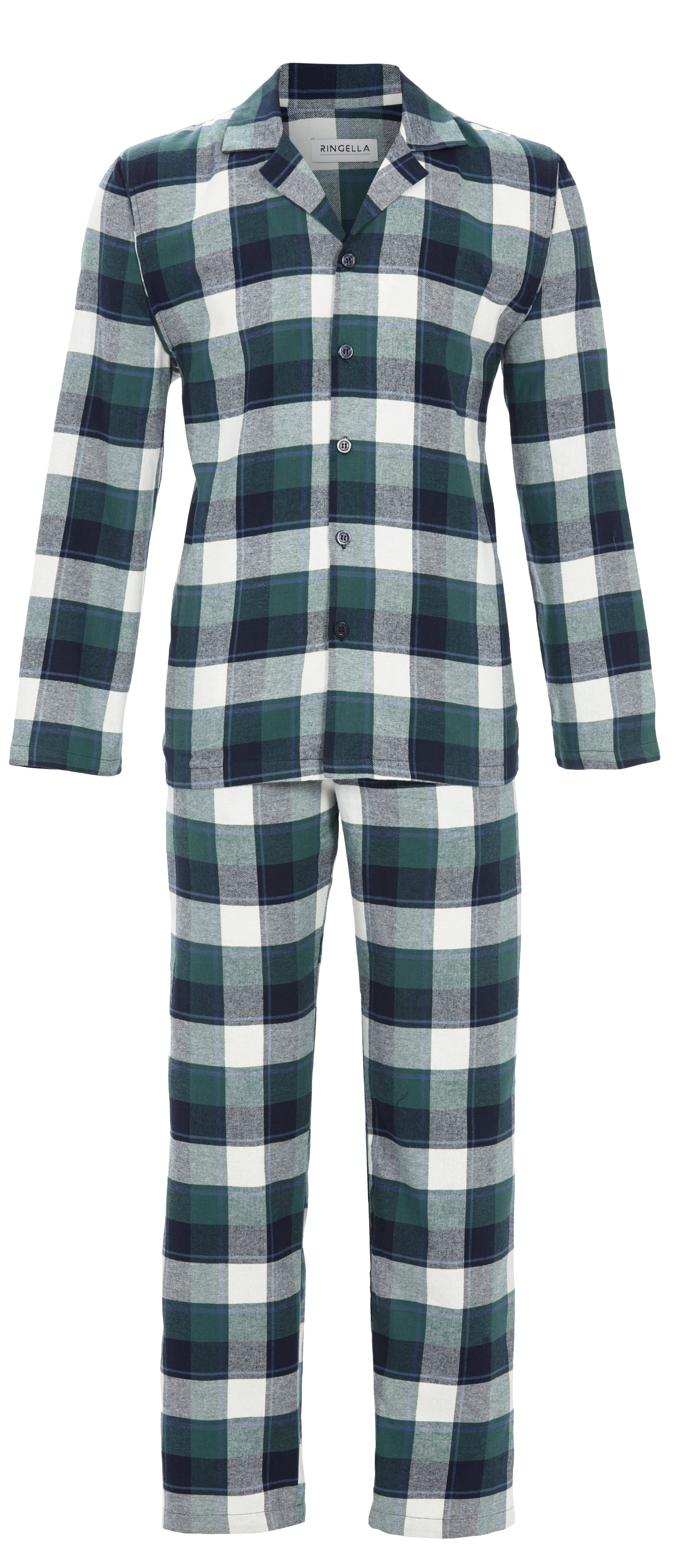 Pyjama aus Flanell mit durchgehender Knopfleiste