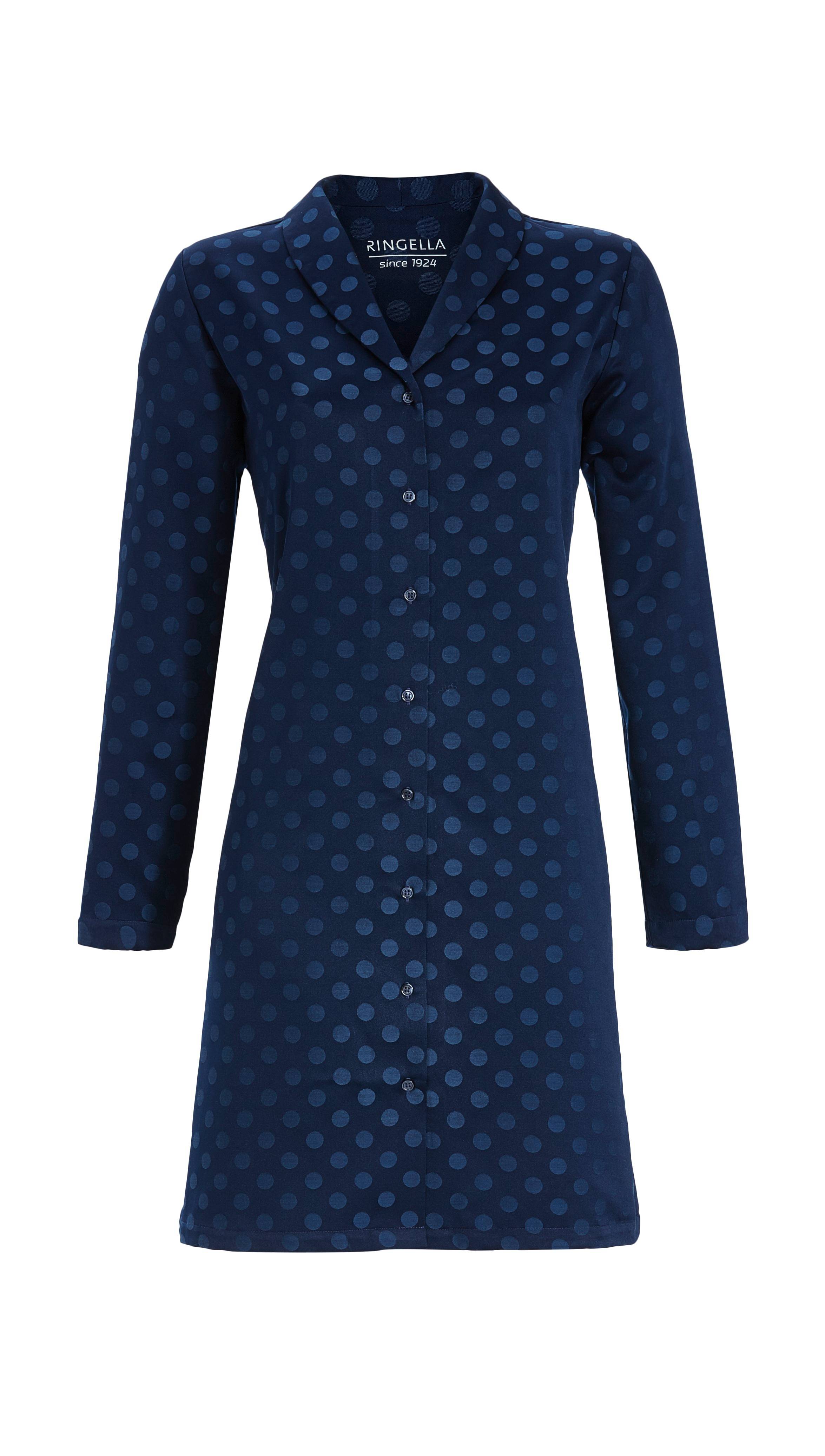 Nachthemd aus Satin mit Punktdessin