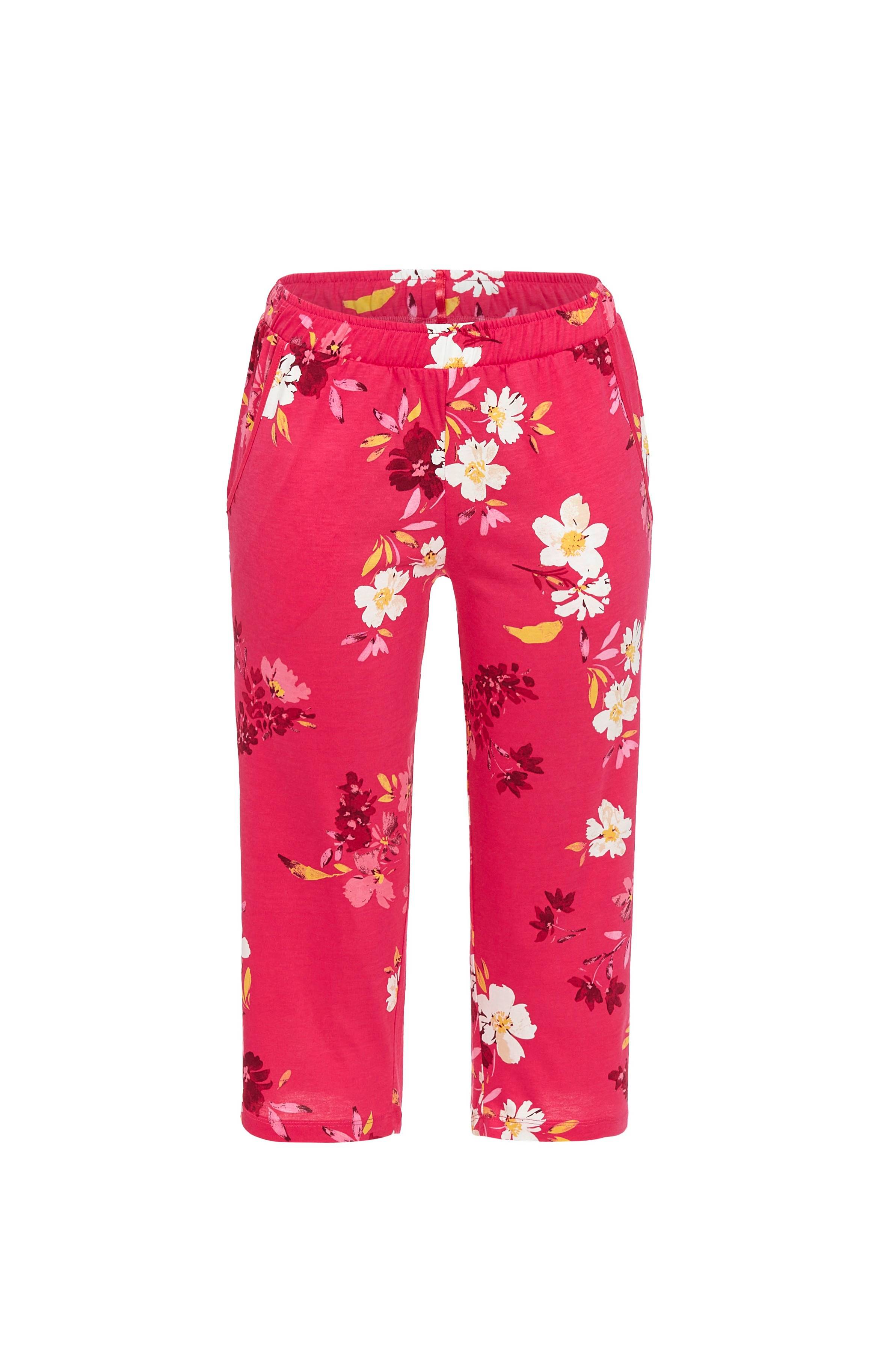 Caprihose mit Blumendessin