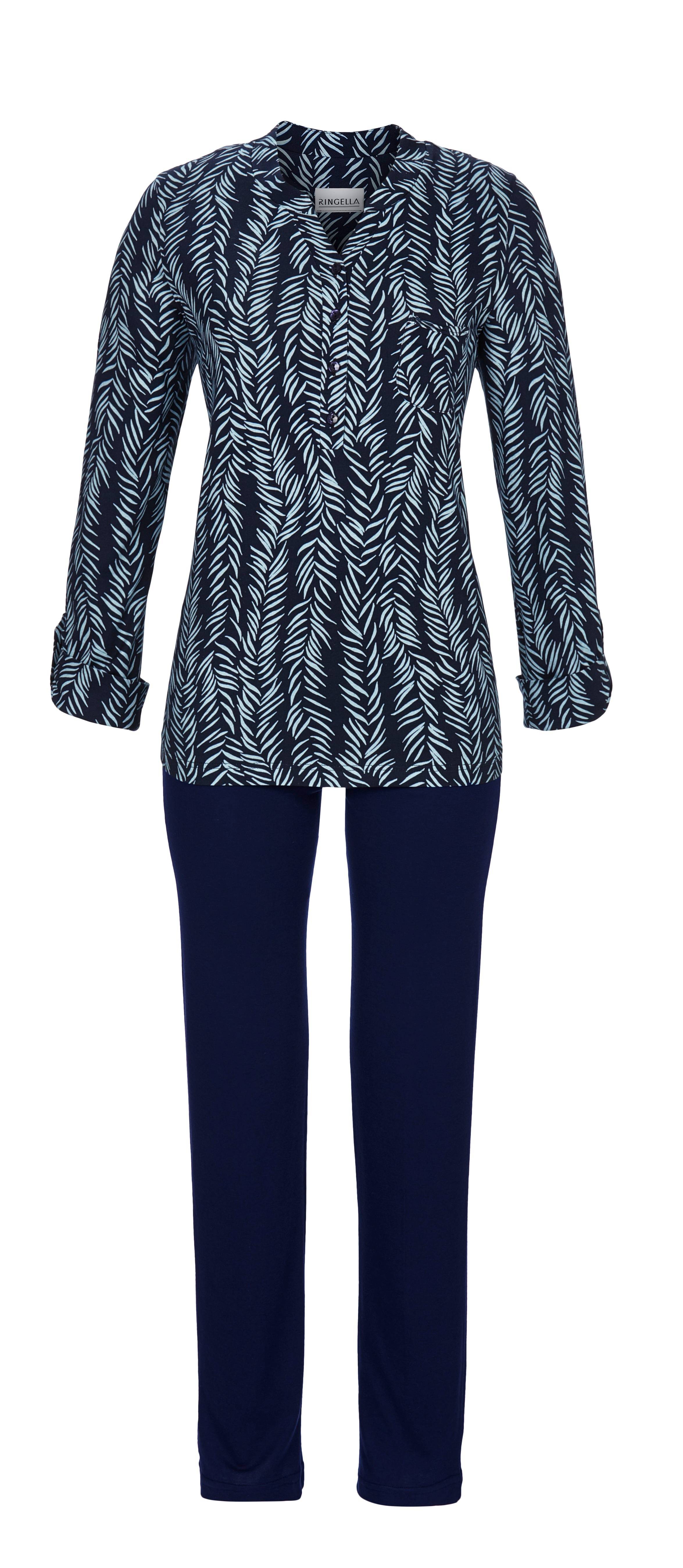 Pyjama mit Knopfleiste und Brusttasche