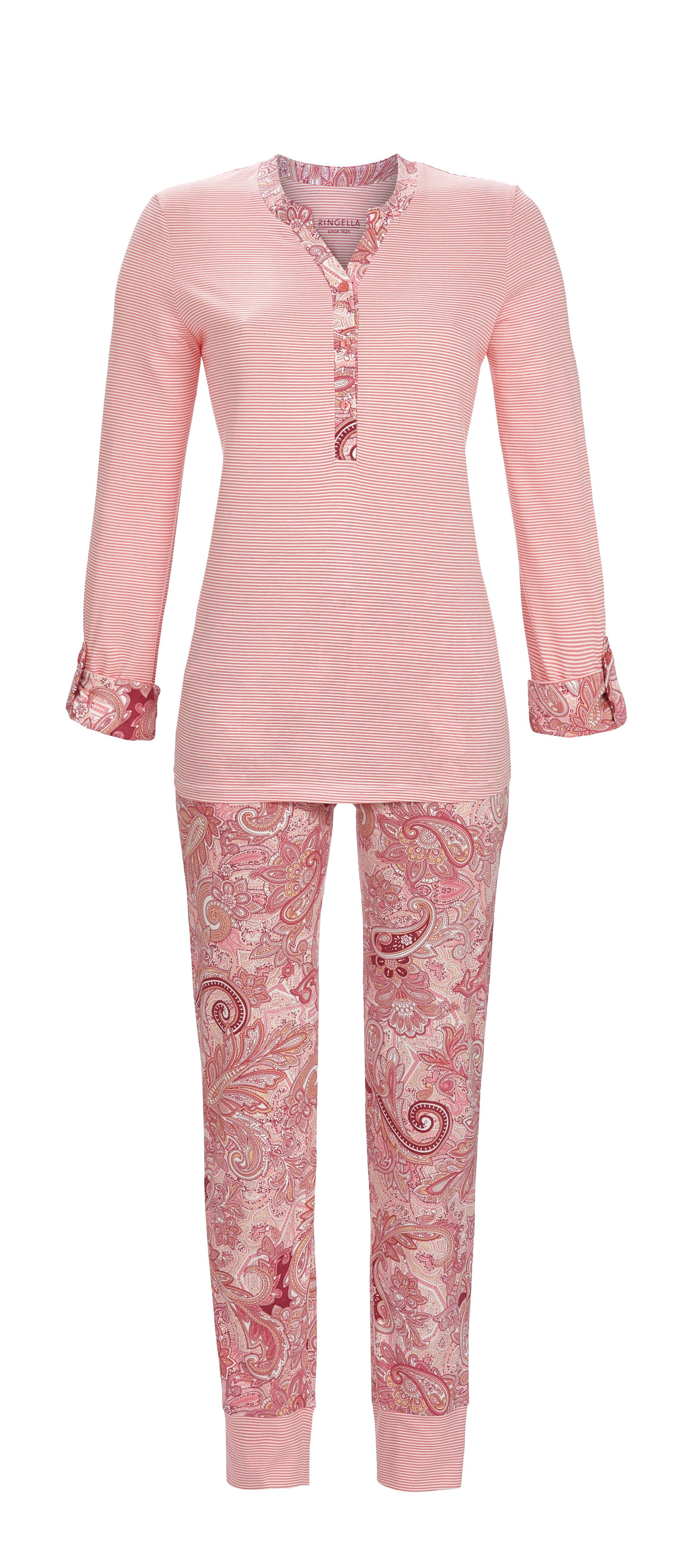 Pyjama im Mustermix mit Knopfleiste 