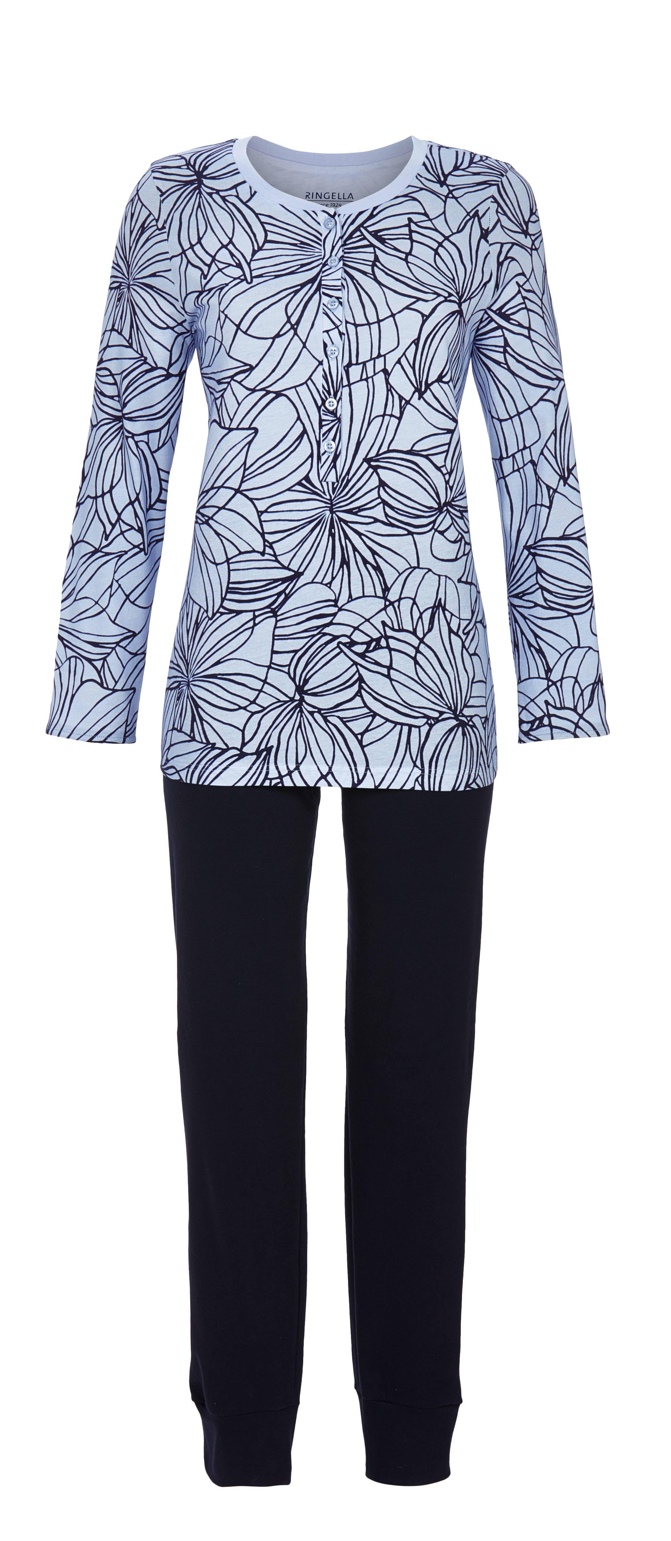 Pyjama mit Abstraktdessin und Knopfleiste