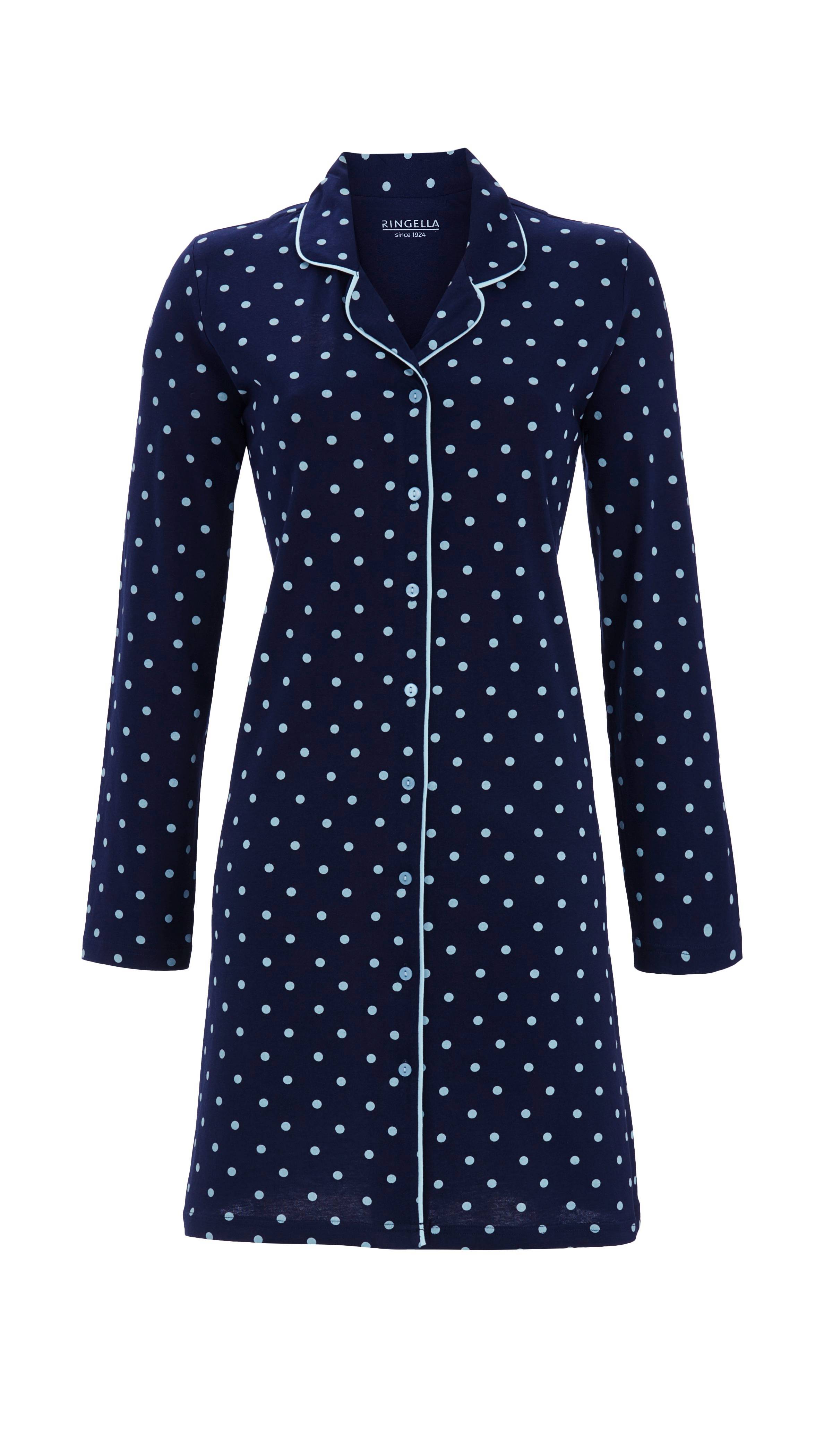 Nachthemd mit durchgehender Knopfleiste