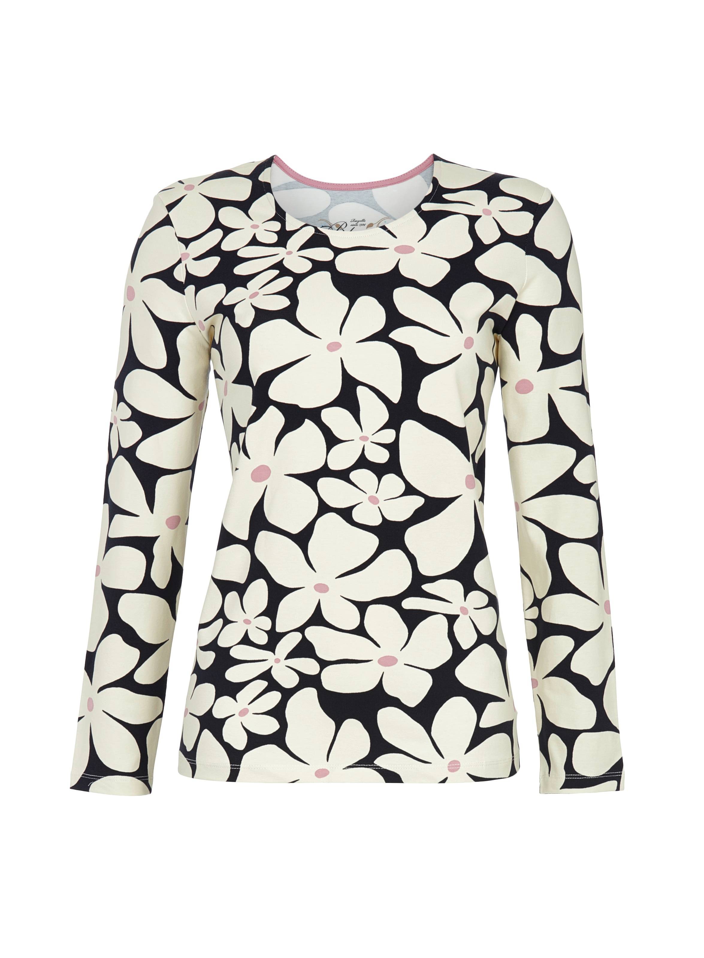 T-Shirt mit abstrahiertem Blumenprint