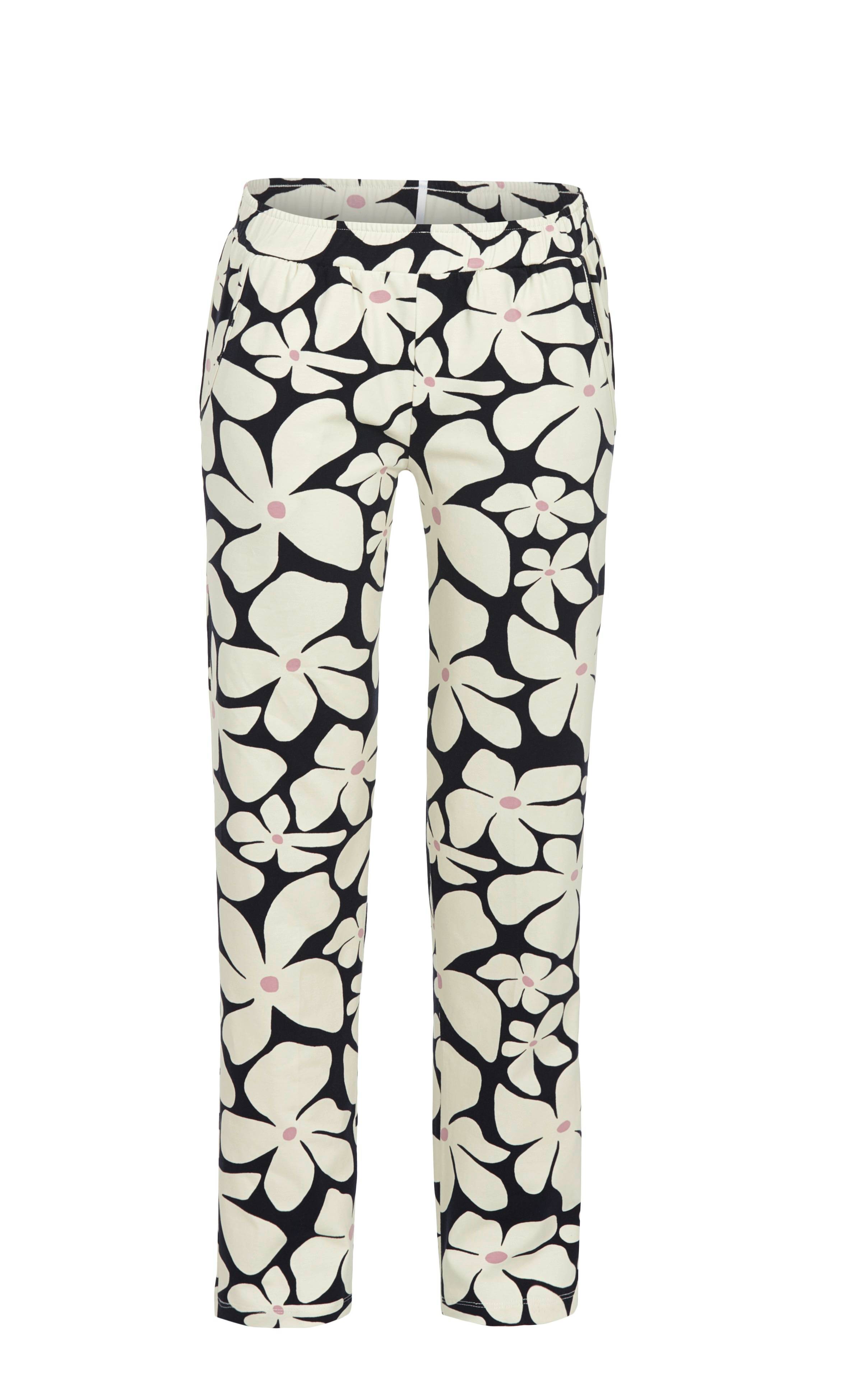 Lange Hose mit abstrahiertem Blumenprint